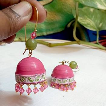 Quilled hanging  jhumkas 45 2