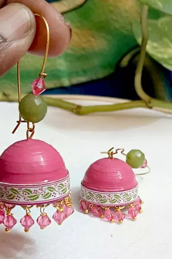 Quilled hanging  jhumkas 45