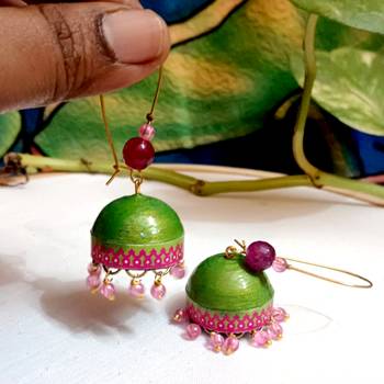 Quilled hanging  jhumkas 46 2