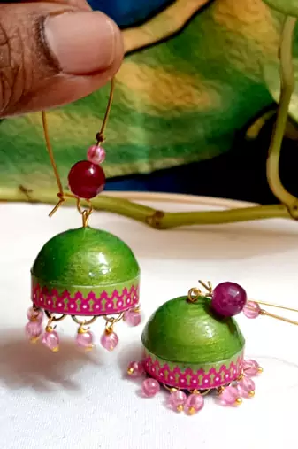 Quilled hanging  jhumkas 46