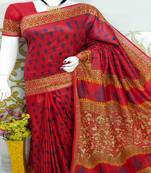 Bhagalpuri Katan Staple Saree With Blouse 