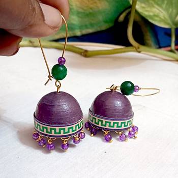 Quilled hanging  jhumkas 48 2