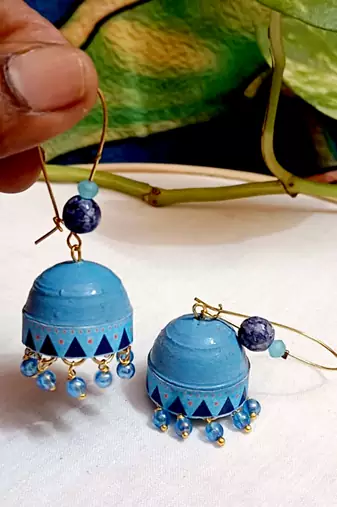 Quilled hanging  jhumkas 49