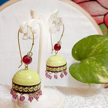 Quilled hanging  jhumkas 50 1