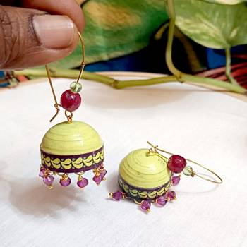 Quilled hanging  jhumkas 50 2