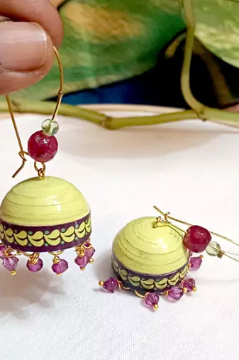 Quilled hanging  jhumkas 50