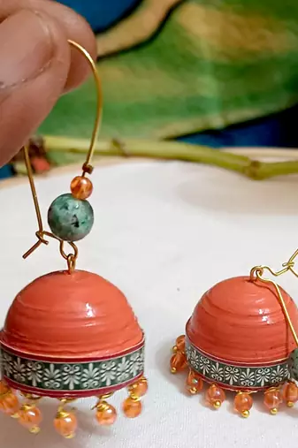 Quilled hanging  jhumkas 51