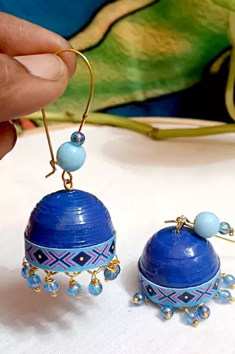 Quilled hanging  jhumkas 52