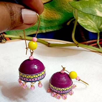 Quilled hanging  jhumkas 53 2