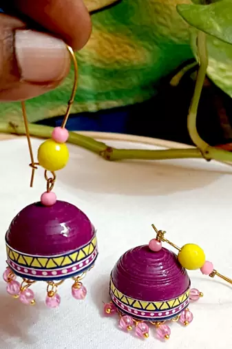 Quilled hanging  jhumkas 53