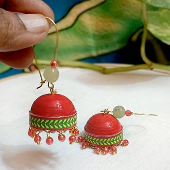 Quilled hanging  jhumkas 56 2