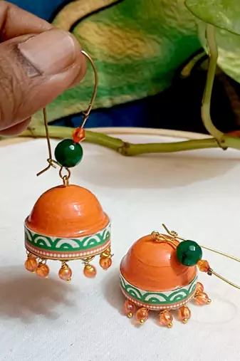 Quilled hanging  jhumkas 58