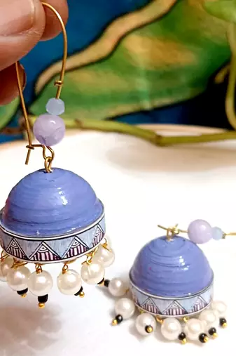 Quilled hanging  jhumkas 60