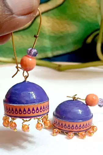 Quilled hanging  jhumkas 61