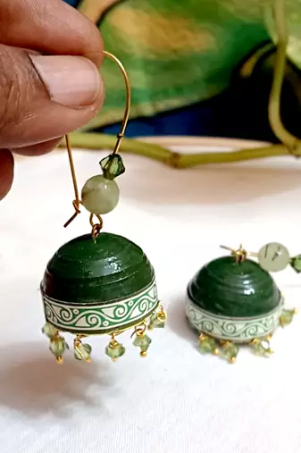 Quilled hanging  jhumkas 62