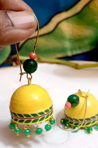 Quilled hanging  jhumkas 65
