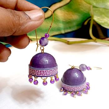 Quilled hanging  jhumkas 66 2