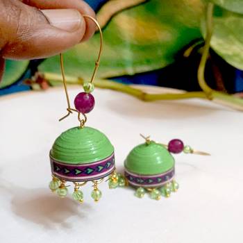 Quilled hanging  jhumkas 67 2