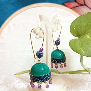 Quilled hanging  jhumkas 68 1