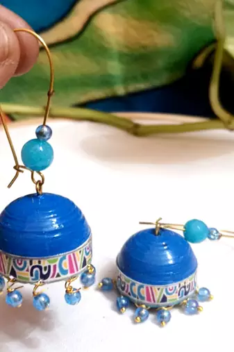 Quilled hanging  jhumkas 70