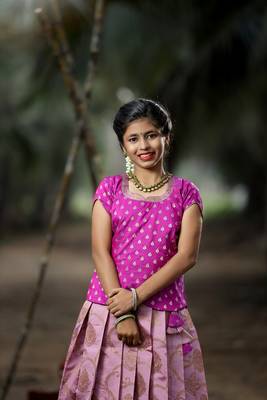Pink Banarasi Silk Zari Work Lehenga Choli for Girls 1
