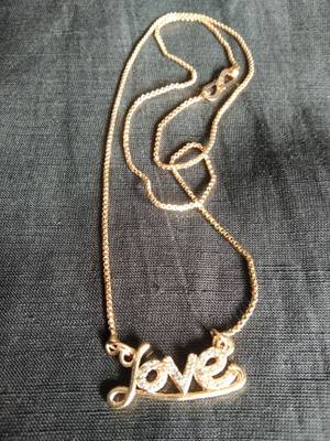 Diamond Love Pendent And Chain  1