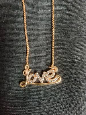 Diamond Love Pendent And Chain  2