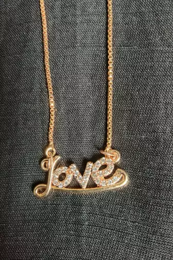 Diamond Love Pendent And Chain 