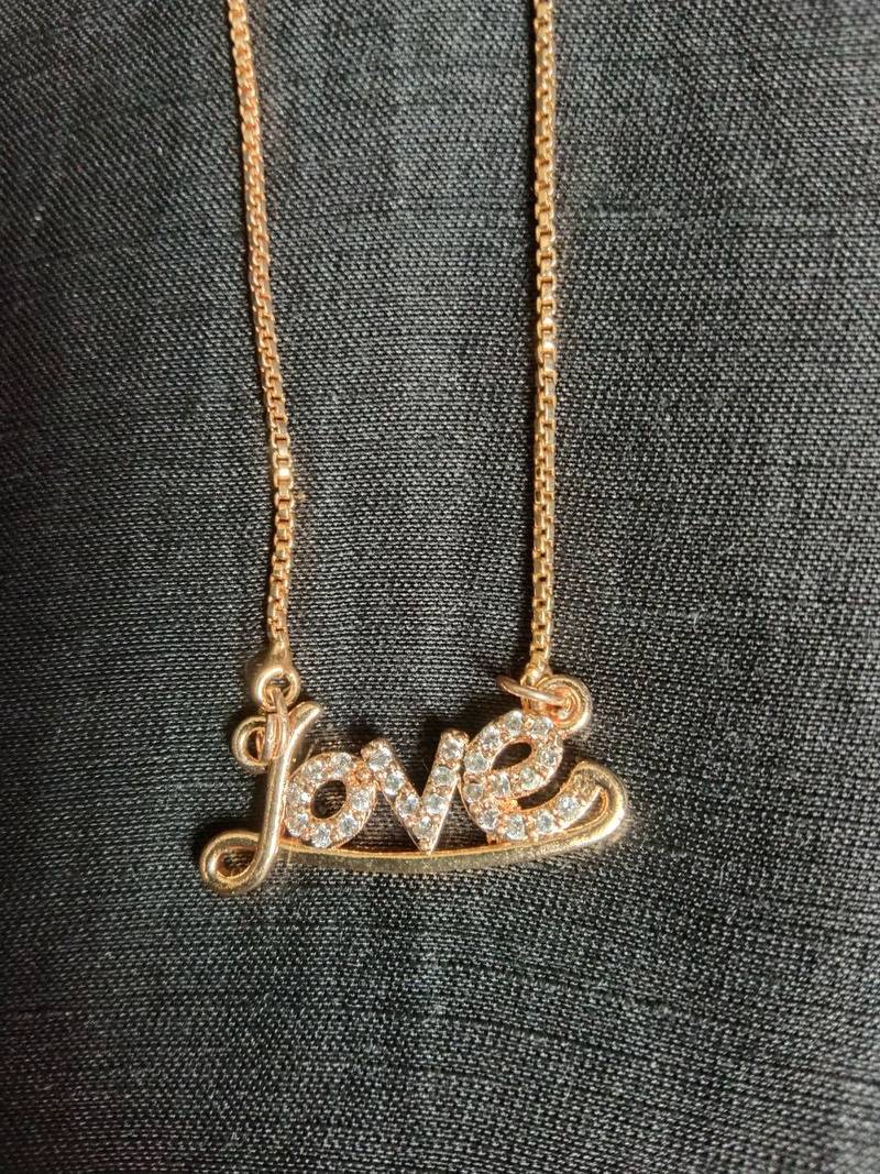 Diamond Love Pendent And Chain 