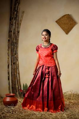 Pattu langa designs for girls and women 1