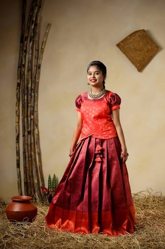 Pattu langa designs for girls and women