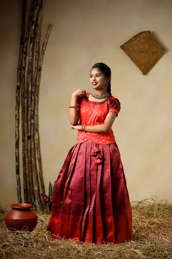 Pattu langa designs for girls and women