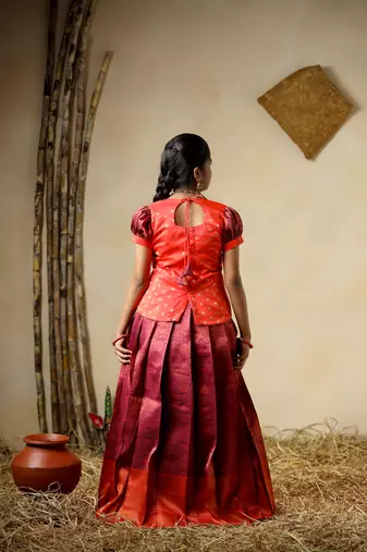 Pattu langa designs for girls and women