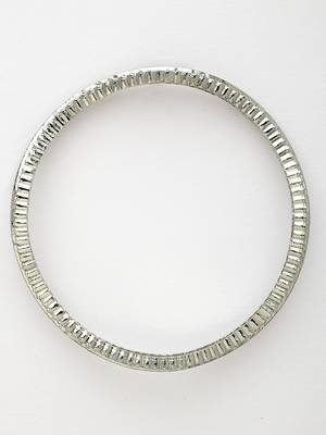 Women's set of 2 silver-plated american diamond studded bangles 3