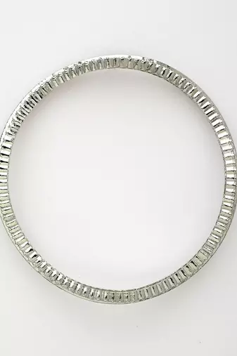 Women's set of 2 silver-plated american diamond studded bangles