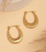 Women's gold-plated contemporary hoop earrings