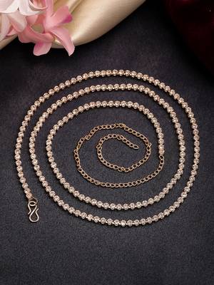 Women's gold-plated ad-studded kamarbandh waist chain 1