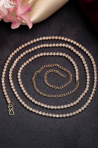 Women's gold-plated ad-studded kamarbandh waist chain