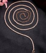 Women's rose gold-plated ad-studded kamarbandh waist chain