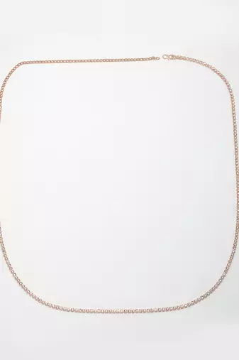 Women's rose gold-plated ad-studded kamarbandh waist chain