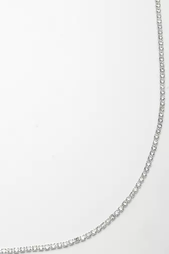 Women's silver-plated ad-studded kamarbandh waist chain