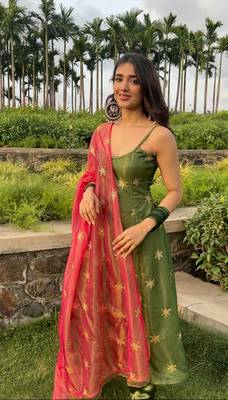 Regal green embroidered georgette salwar suit 2