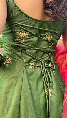 Regal green embroidered georgette salwar suit 3