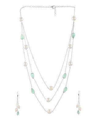 Triple chain pearl necklace 2