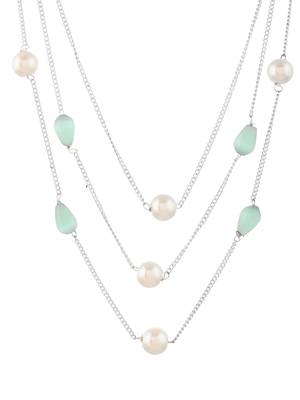 Triple chain pearl necklace 3
