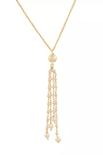 Hanging pearl chain necklace