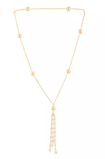 Hanging pearl chain necklace