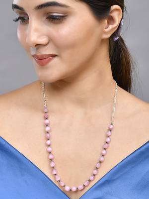 Pink beads necklace 1