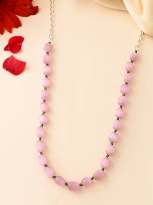 Pink beads necklace 2