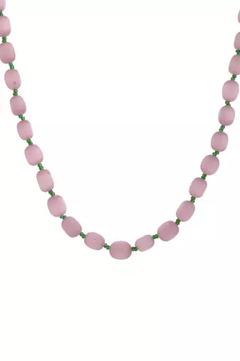 Pink beads necklace